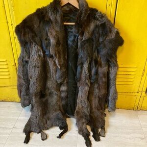 Christine Vogdt Cut Fur Coat Mink Brown/black Vintage Women’s